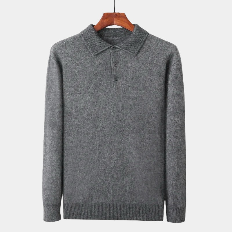 Suéter de cuello polo