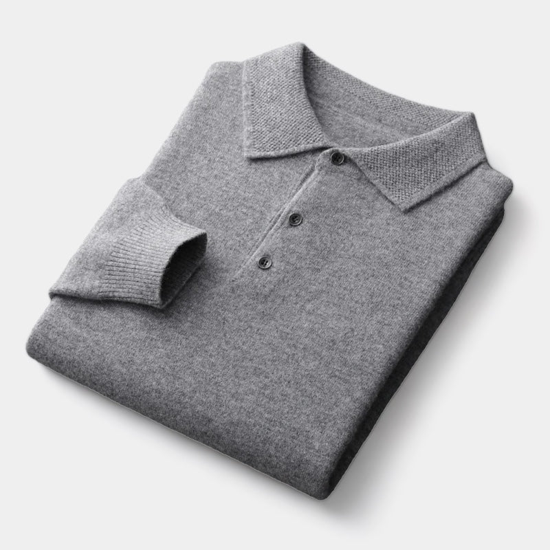 Suéter de cuello polo
