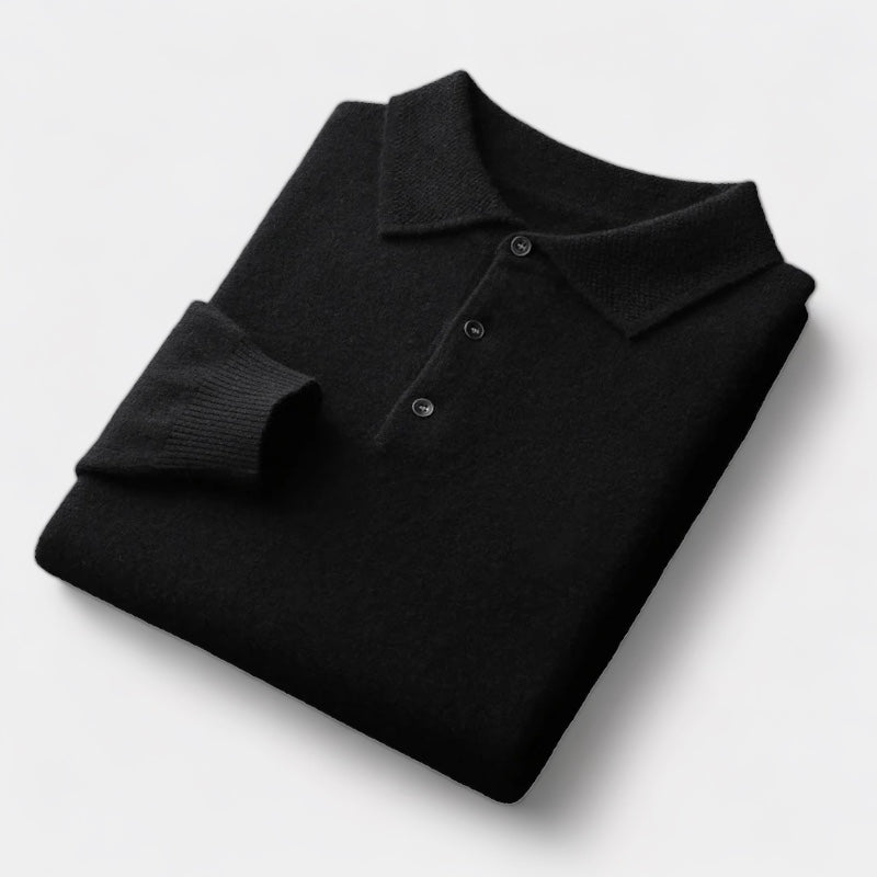 Suéter de cuello polo