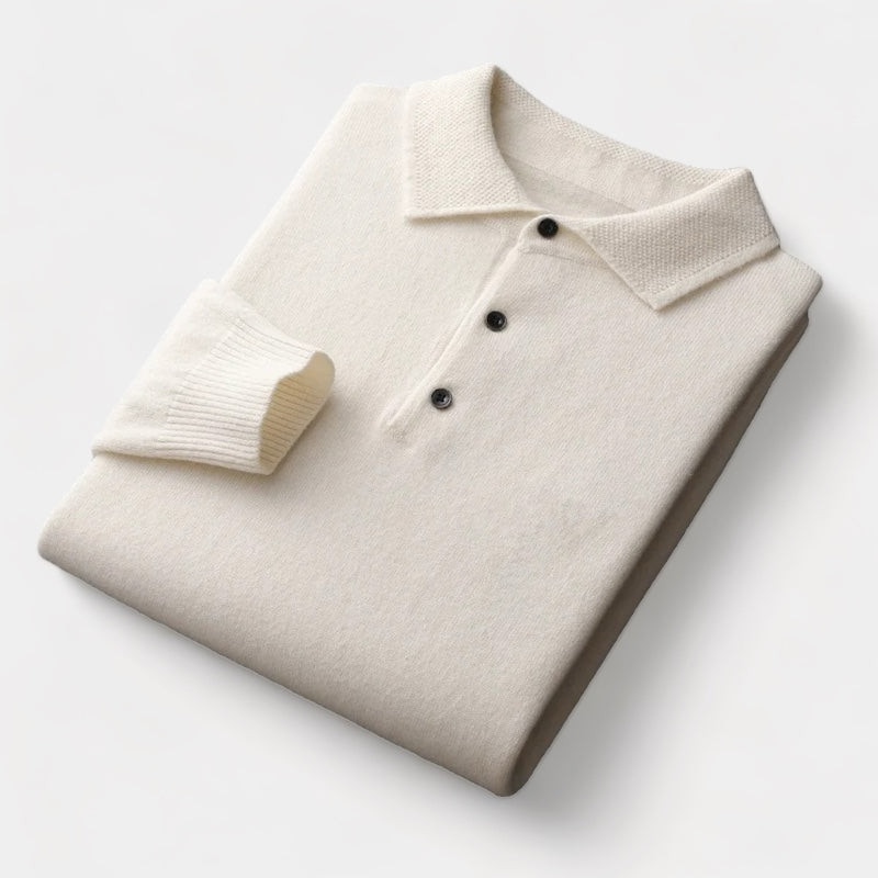 Suéter de cuello polo