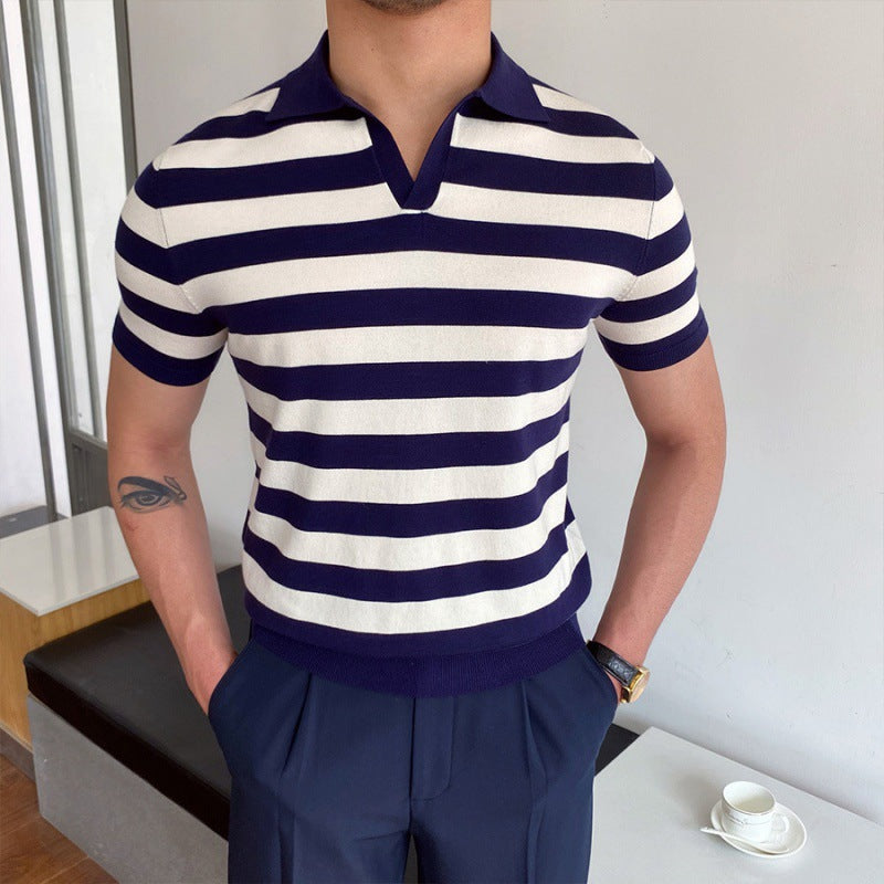 Camisa Polo con Cuello en V