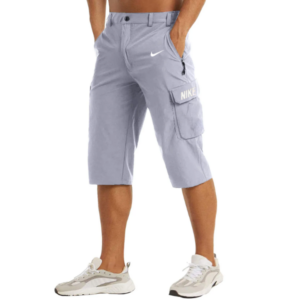 Pantalones cortos cargo largos para hombre